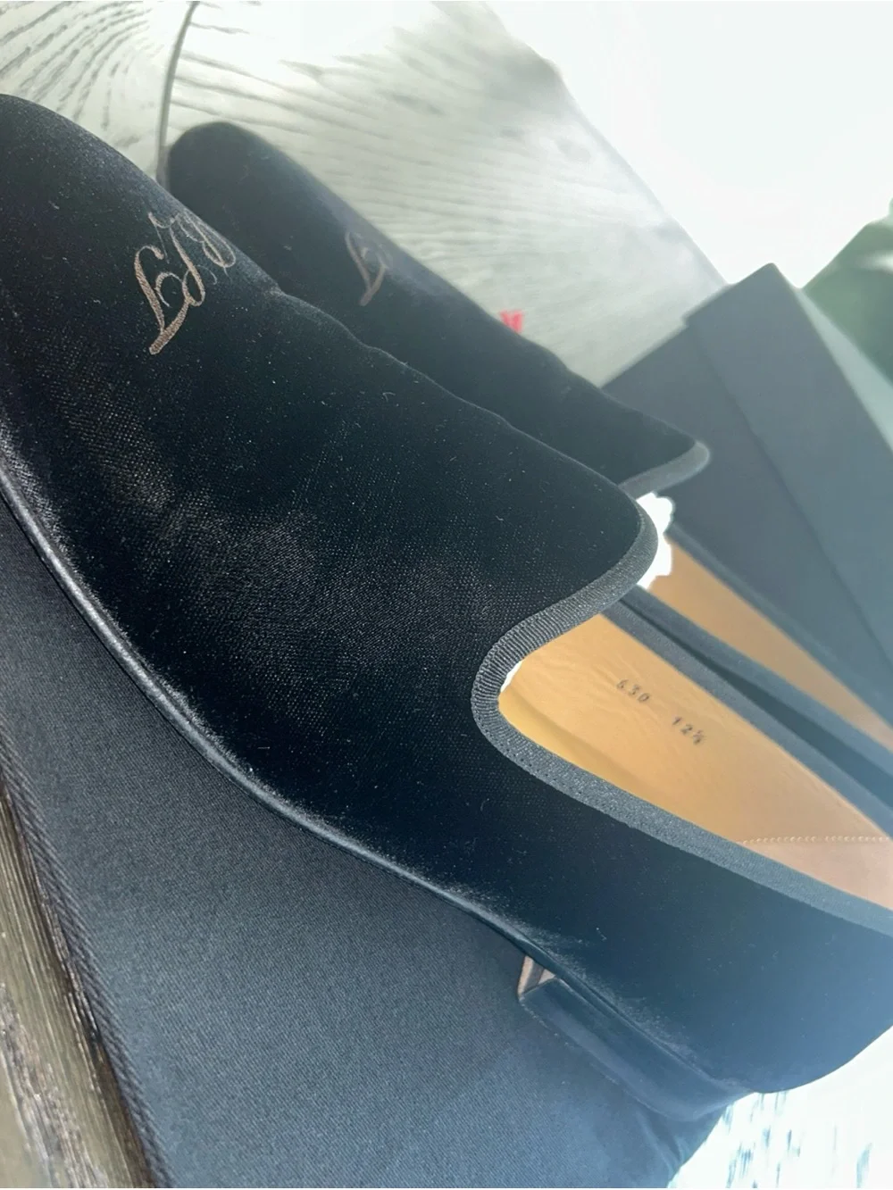 Men’s DEL TORO Made In Italy Black Velvet Slipper II Size 12.5 Great Condition